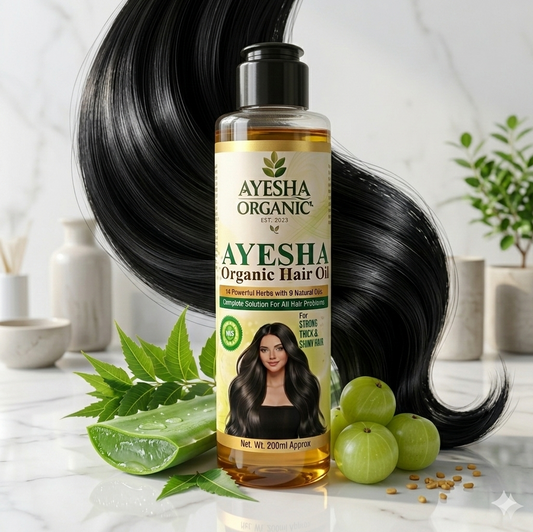 Ayesha Organic Hair Oil – Natural Herbal Hair Growth Oil for Strong, Thick & Healthy Hair