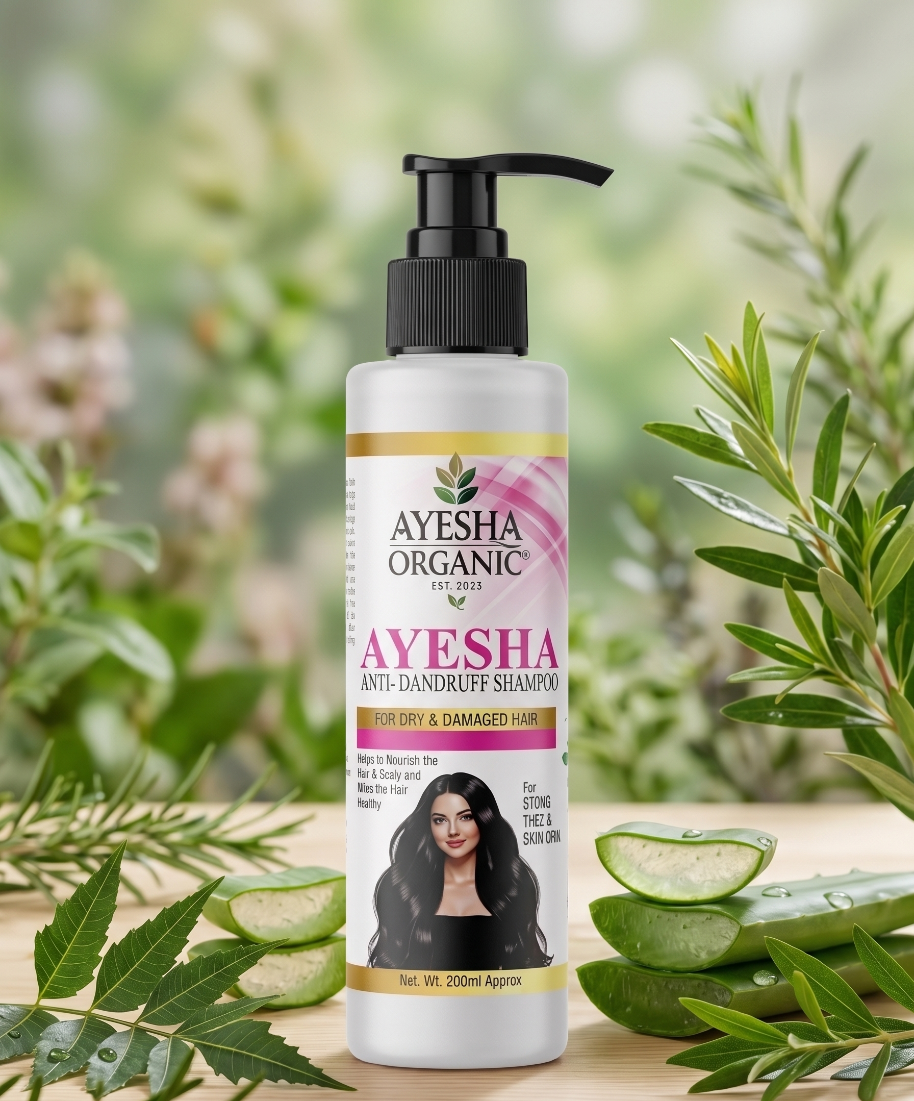 Ayesha Organic Anti-Dandruff Shampoo | For Dry & Damaged Hair