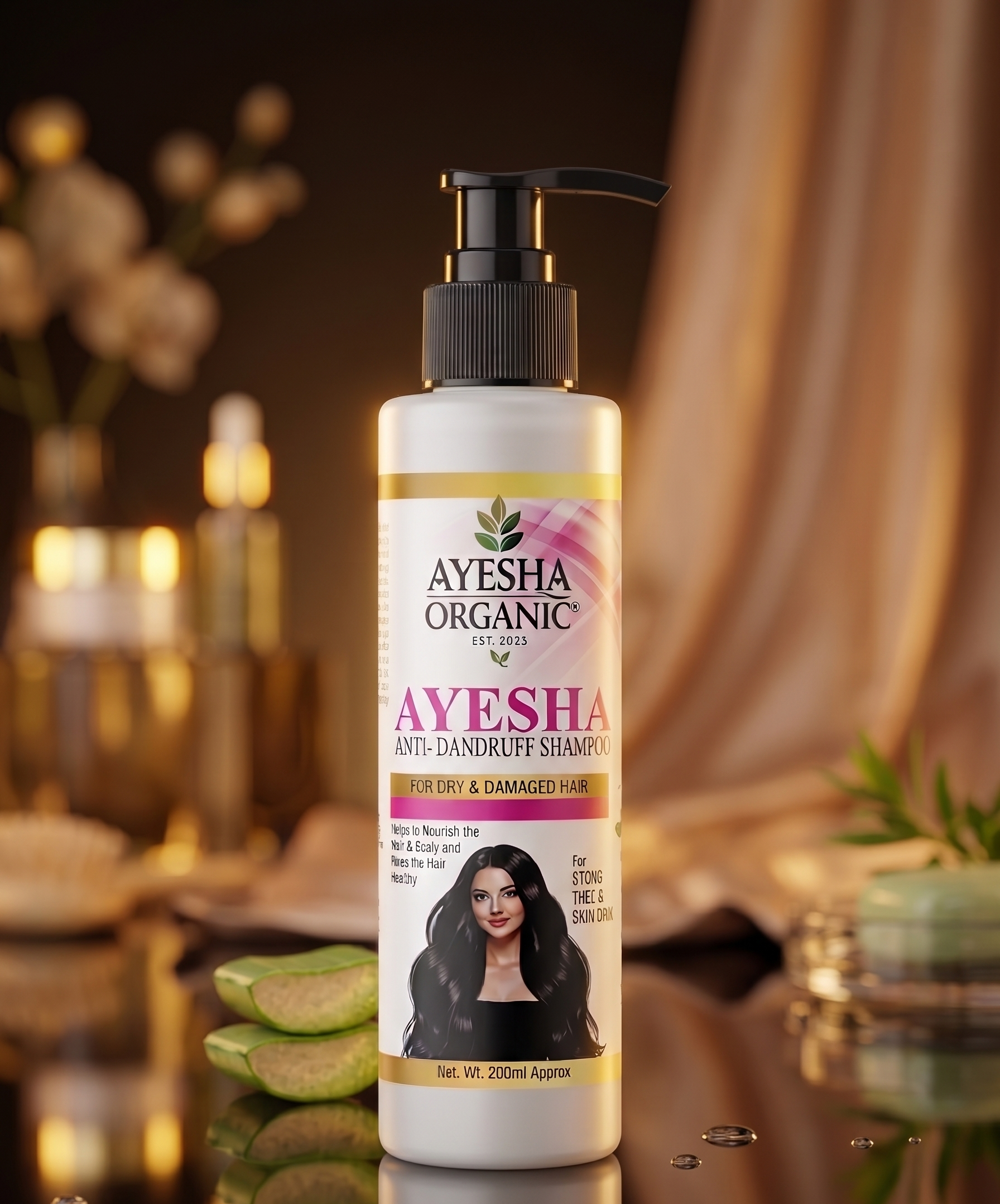 Ayesha Organic Anti-Dandruff Shampoo | For Dry & Damaged Hair