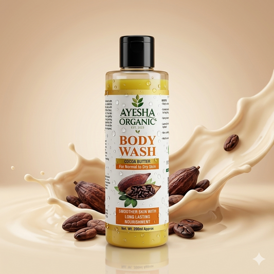 Ayesha Organic Cocoa Butter Body Wash – For Normal to Dry Skin